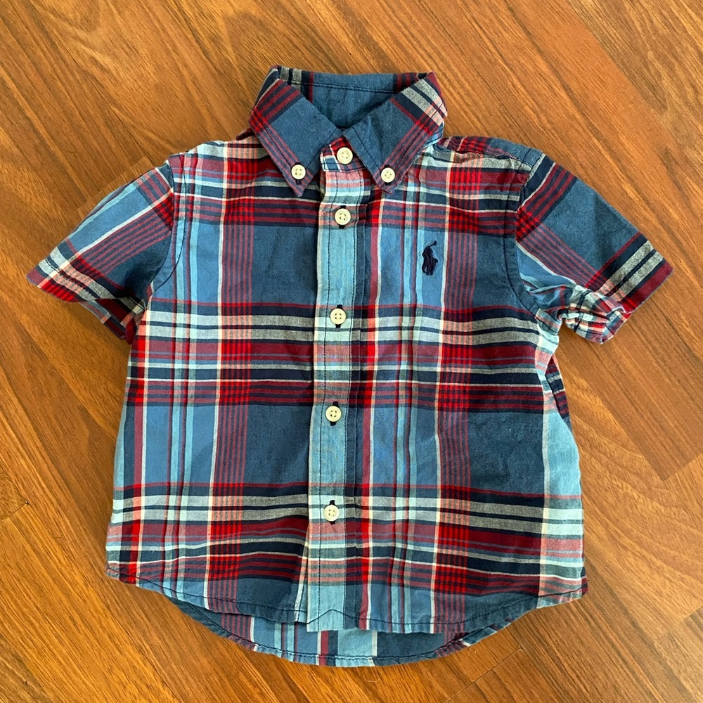 Ralph Lauren short sleeve button up shirt 9M